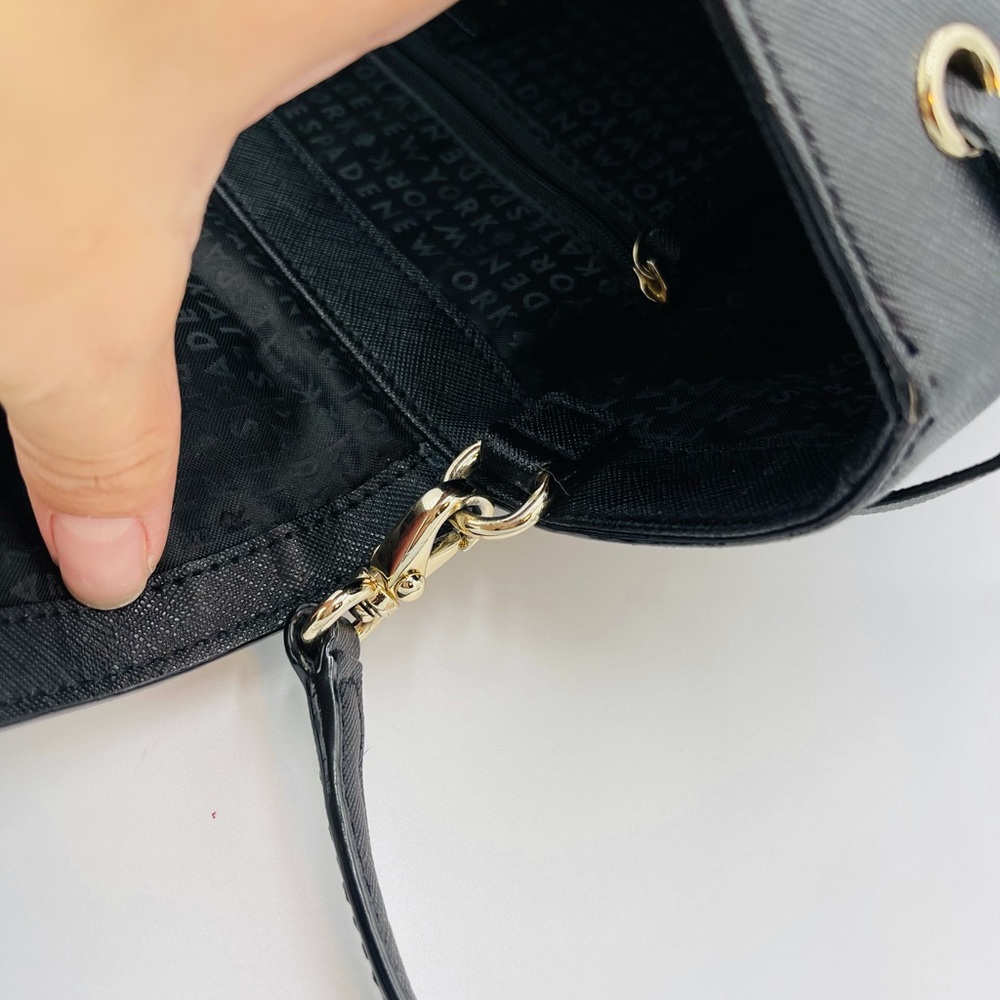 KATE SPADE BLACK CROSSBODY MEDIUM TOTE BAG - Picture 12 of 16